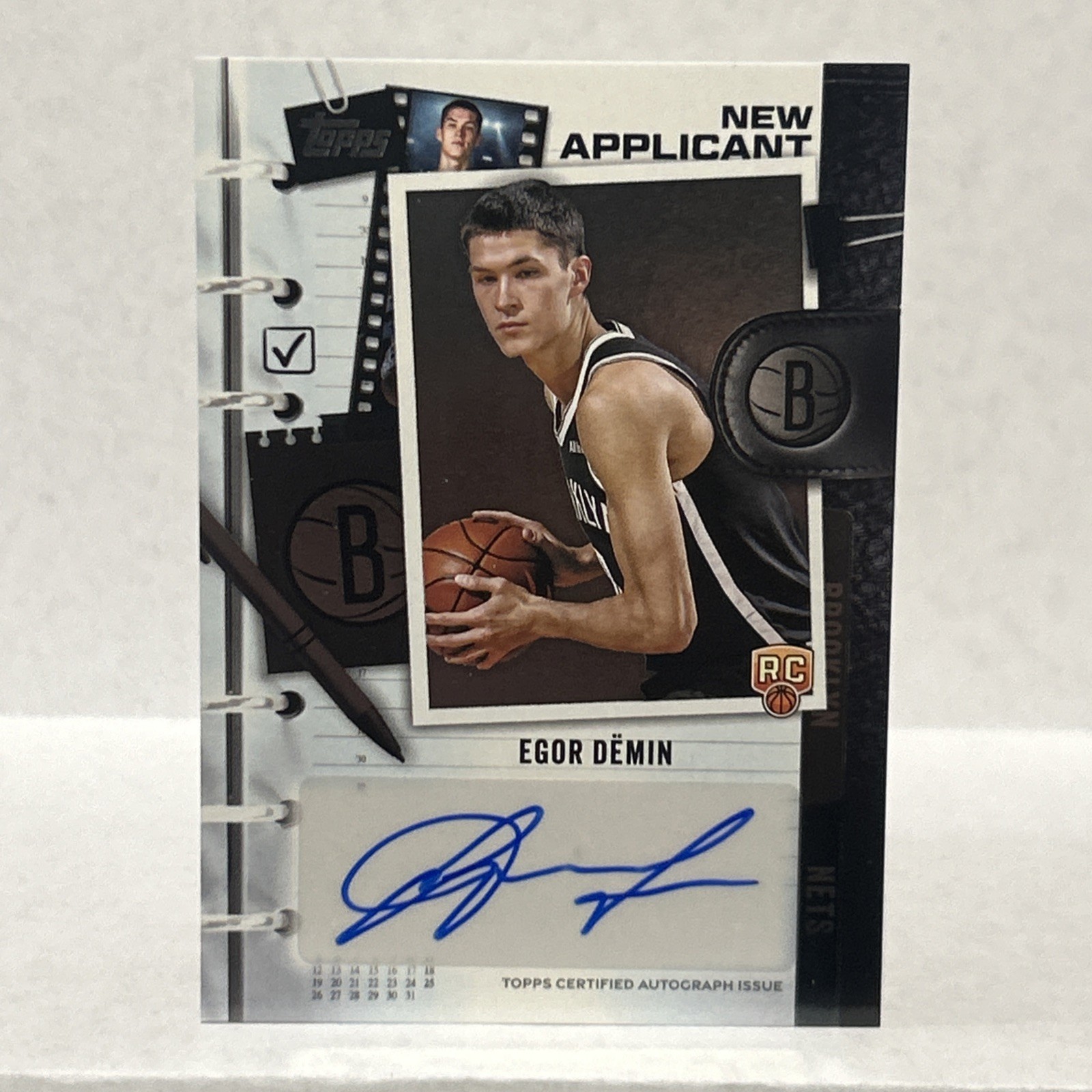 激レア【EGOR DEMIN】 直筆サインカード Topps Chrome Basketball RC 