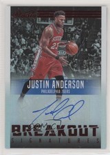 2016-17 Panini Studio Breakout Signatures Magenta 23/30 Justin Anderson Auto jn3