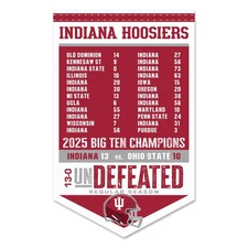 Indiana Hoosiers 2025 Undefeated Champions Banner Flag