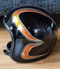 Casco jet anni 70 Helmets nei colori Harley Davidson