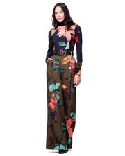 THE KIT Frankie Trouser Olive Harvest Florals Wide Leg Women’s Pants 2 Farm Rio