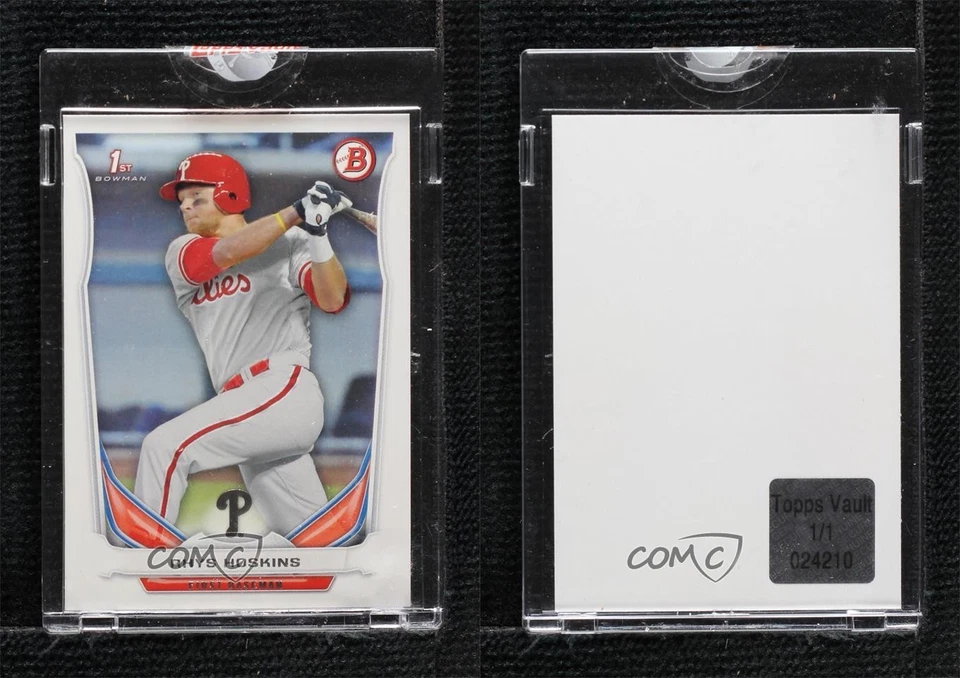 2014 Bowman Draft Topps Vault 1/1 Rhys Hoskins #DP122 1b3 - Image 3 of 3
