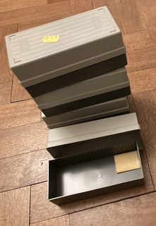 4 Photographic Transparency Slide Boxes size 2.25" from medium format camera