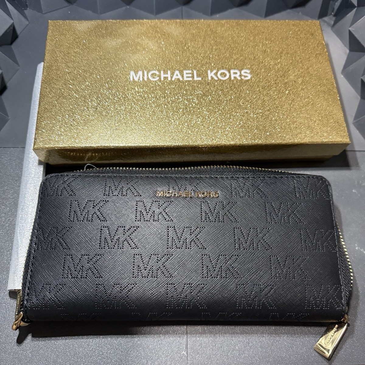 Buy MICHAEL KORS 35H8STVT3B Women's Wallet - Black online | eBay