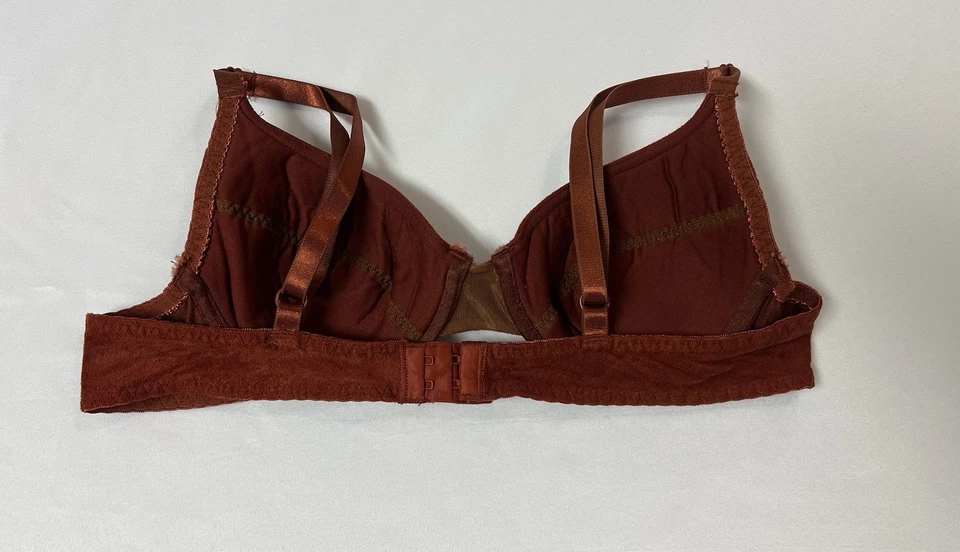 Sujetador bordado floral Rampage Rust naranja quemado/marrón - talla 34B Foto 4 de 4