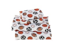 Linen Plus Sheet Set for Teens Kids Sports Soccer Basketball Football Basebal...