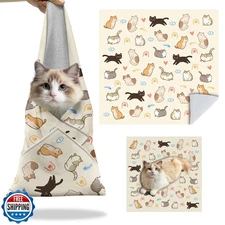 27.6" Cat Grooming Wrap, Self Adhesive Cat Wrap for Cutting Nails, Anti-Escap