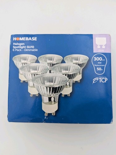 Brand New Homebase Halogen Spotlight Light Bulbs GU10 300 Lm 40W 6pack Bundle X9 - Picture 2 of 6