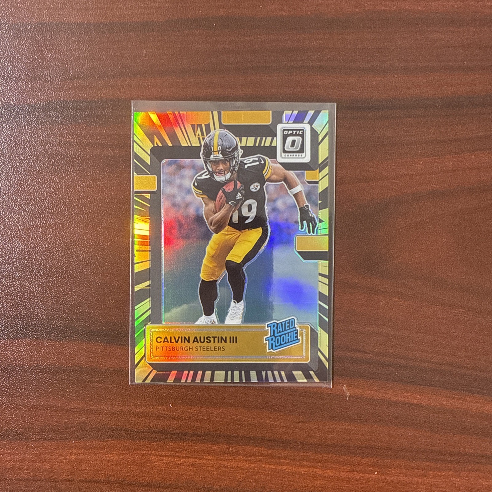 2022 Donruss Optic Calvin Austin III Electricity Prizm Rated Rookie 24/65 #236