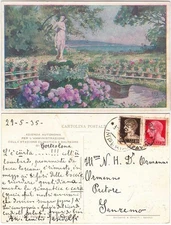 PEGLI - GENOA - VILLA PALLAVICINI - ILLUSTRATOR - TRAVEL 1935 -20431-