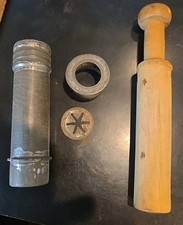 Antique Tin & Wood Cookie Cooky Press