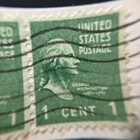One Cent Green Washington Postage Stamp Perforated Used  Antique Lot 3x — photo 4