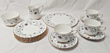 ROYAL STAFFORD Enchanting Fine Bone China 15 Pcs Vintage Tea Set Gilt Edged