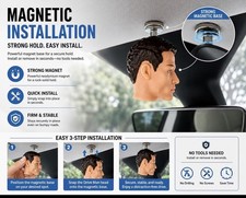 Fun Magnetic Mini Head Tesla Figurine | Car I...