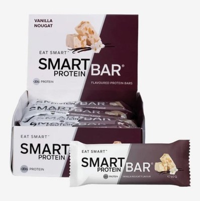 New Smart Protein Bar Vanilla Nougat 60g x 12 Bars by Smart Diet Solutions