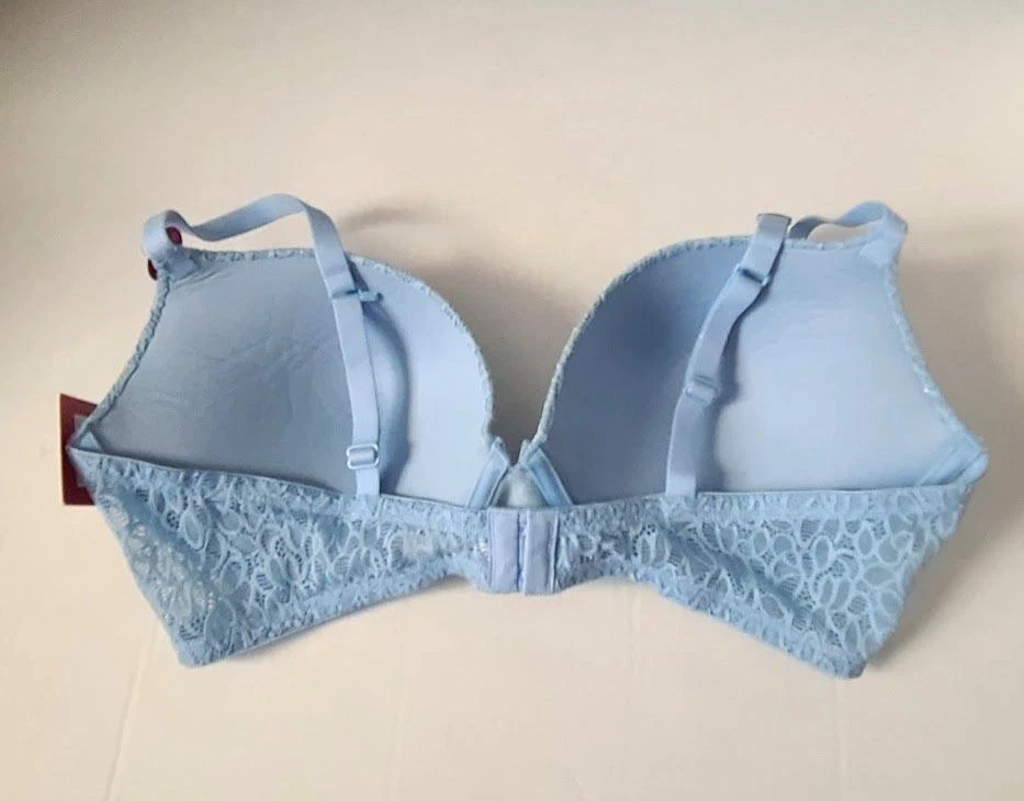 Sujetador push-up de encaje convertible SO Intimates para jóvenes 38C azul acolchado nuevo con etiquetas Foto 3 de 4