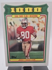 JERRY RICE 1988 TOPPS 1000 YARD CLUB FOOTBALL 49ERS #4 NM