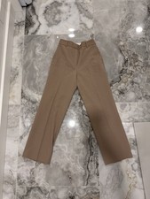 Babaton Beige Flat Front Twill Women's Dress Pants Solid Regular