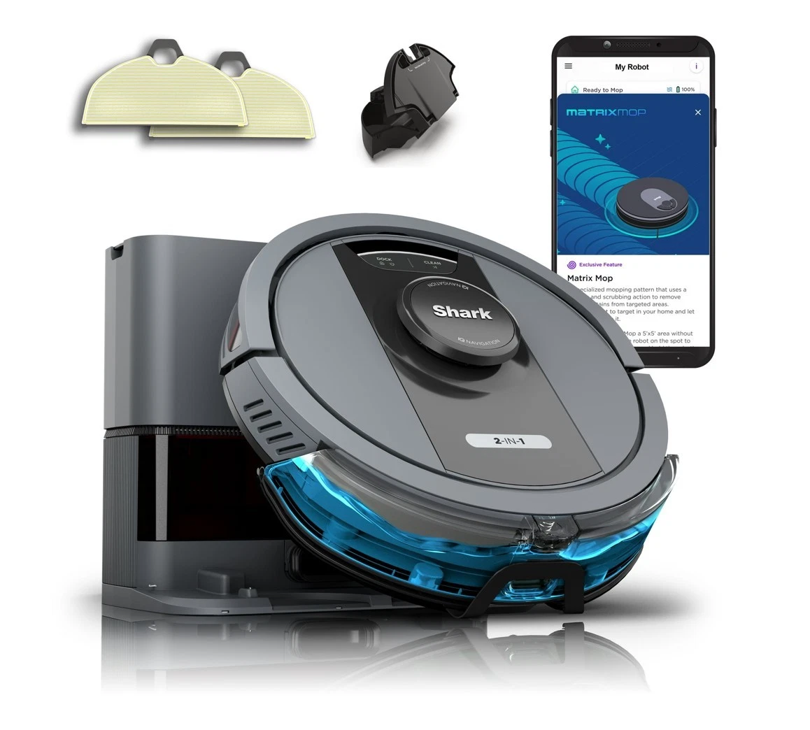 Shark R-RV2400WS-SD Matrix Self-Empty Robot Vacuum & Mop, Black - Scratch & Dent