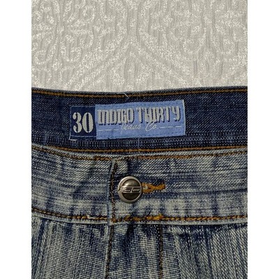 Indigo Thirty Jeans Co Men's 42x34 Blue Wash Denim Straight Wide