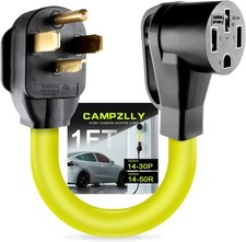 EV Charger Adapter Cord, NEMA 14-30P to 14-50R Adapter, 30Amp Dryer Plug to 4 Pr
