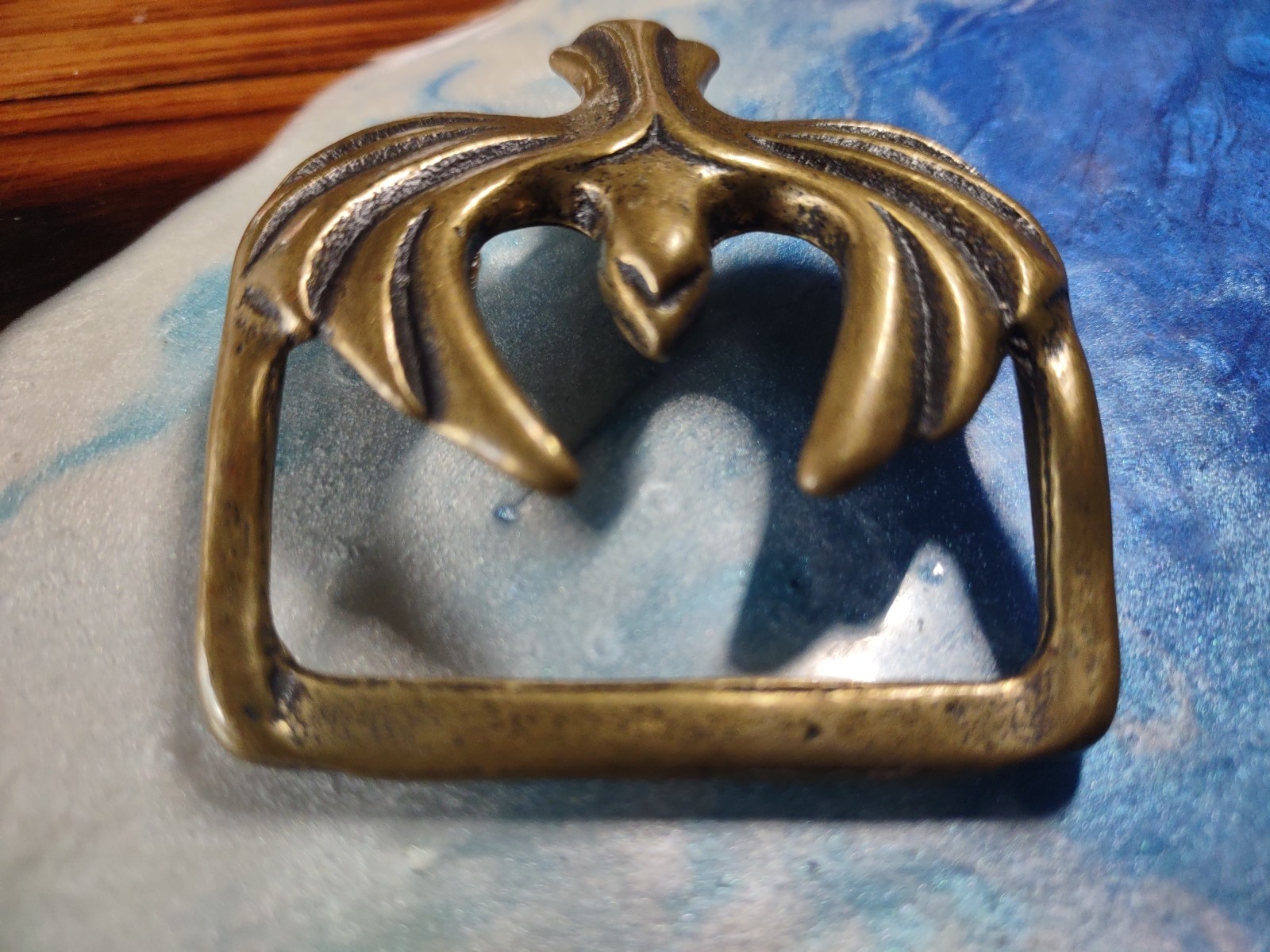 Phoenix Belt Buckle Trinity Solid Brass Eagle  70s - image 3