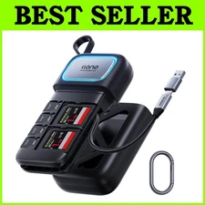 High-Speed SD/Micro SD Card Reader Holder Case - Dual Slot