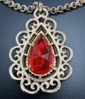 Vintage Gold Tone Layered Pendant Necklace Orange Glass Stone AVON GRANADA — photo 7