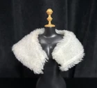 Vintage Clone *Barbie* Accessory: White Faux Fur Shawl Wrap, Unbranded & Read