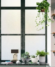 48 X 157.5inch Frosted Glass Window Film, Shackcom Bathroom Window Privacy Fi...