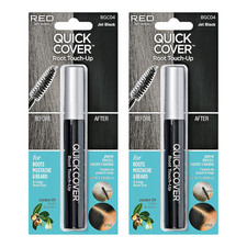Quick Cover Root Touch up Rescue (Jet Black 2 Pack), Mascara Natural Water-Resis