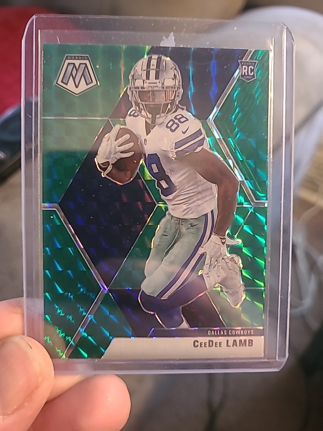 2020 Panini Mosaic - Rookies CeeDee Lamb #207 Green Mosaic Prizm (RC)