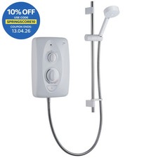 Mira Jump Multi-Fit Electric Shower 7.5kw White Chrome Bathroom 1.1788.477