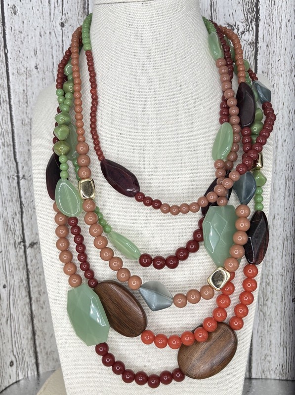 Premier Designs Muli Strand Necklace! Goreous Fall Colors!