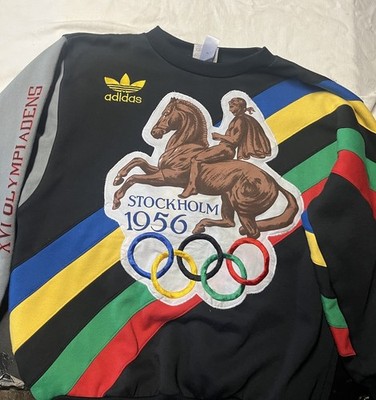 adidas Stockholm Helsinki Olympics Sweatshirt Size M, 80s Retro