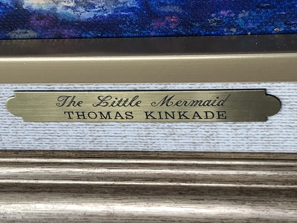 Thomas Kinkade Studios Disney's The Little Mermaid Canvas Framed 21" x 17" COA - Image 2 of 4