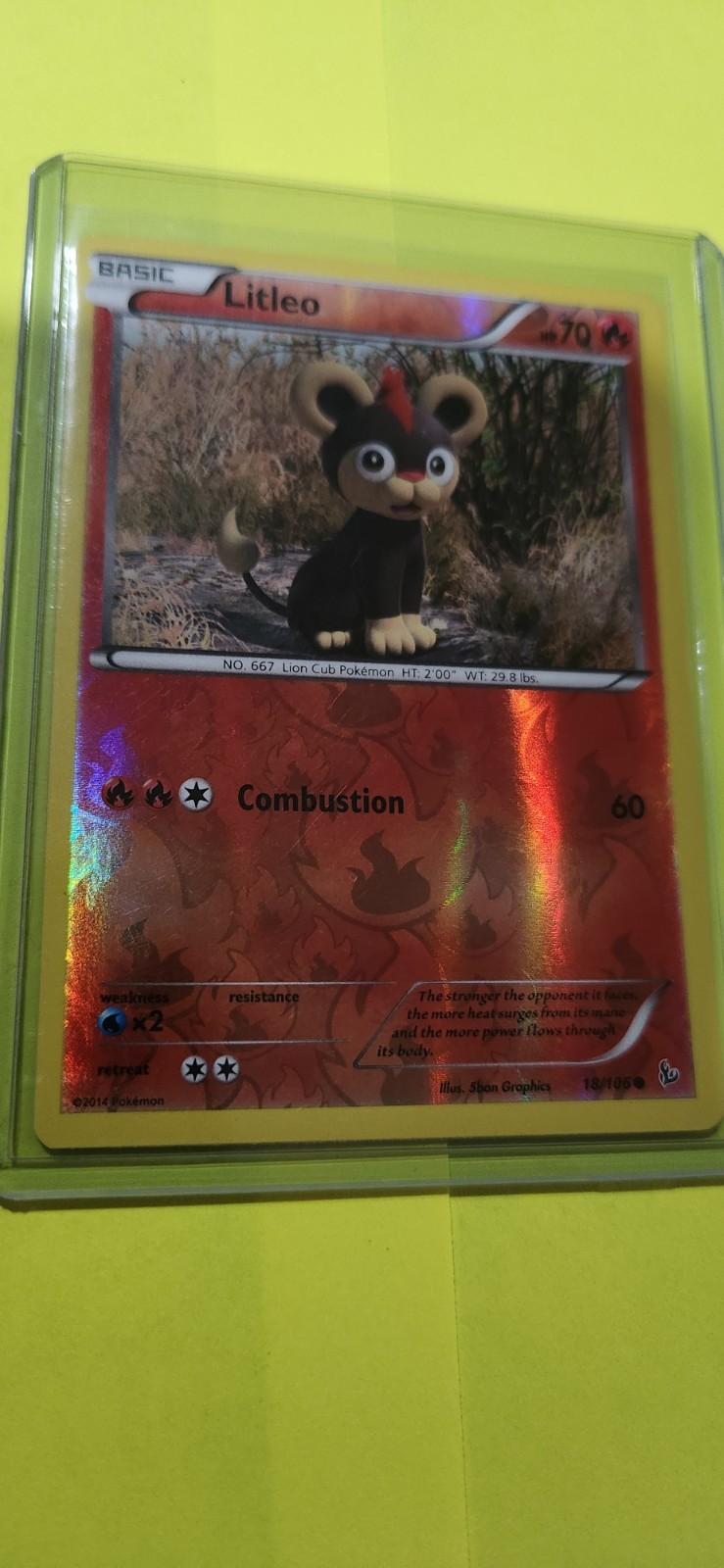 Pokemon TCG Litleo 18/106 Reverse Holo Common XY FlashFire