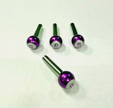 4 Eight Ball Purple Interior Door Lock Knobs Pins For Car-truck-hot Rod-classic 4 Eight Ball Purple Interior Door Lock Knobs Pins For Car-truck-hot Rod-classic