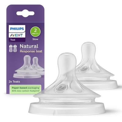 PHILIPS CONSUMER LIFESTYLE B.V. Philips AVENT Natural Response Sauger 2x Anti-colic langsamer NEU