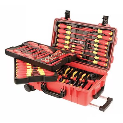 Wiha 32800 80 Pc Insulated Tool Set, Sae, Rolling Tool Case