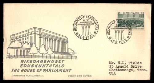 Mayfairstamps Finland FDC 1955 Conference House of Parliament First Day Cover aa