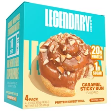 Legendary Foods-Protein Sweet Roll-Caramel Sticky Bun 9.2oz/ 4ct