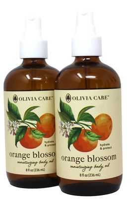 x2 Orange Blossom Olivia Care Moisturizing Body Oil 8 oz Hydrate & Protect New