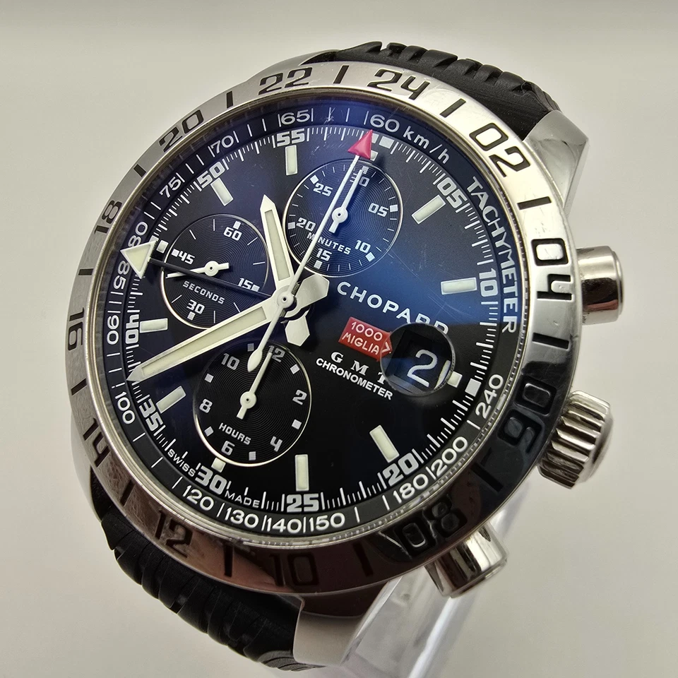 RELOJ HOMBRE CHOPARD MILLE MIGLIA GMT 8992 ACERO CRONÓGRAFO SUIZO FECHA AUTOMÁTICA. Foto 3 de 4