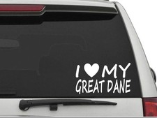 I LOVE MY GREAT DANE Sticker Decal FREE SHIPPING HEART Car Truck CW1577