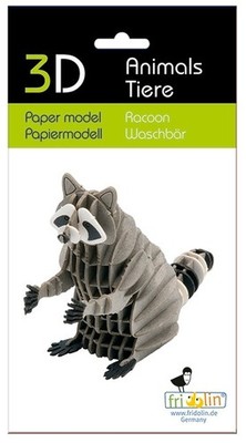 Fridolin 11729 3D-Modell Bastelset Waschbär