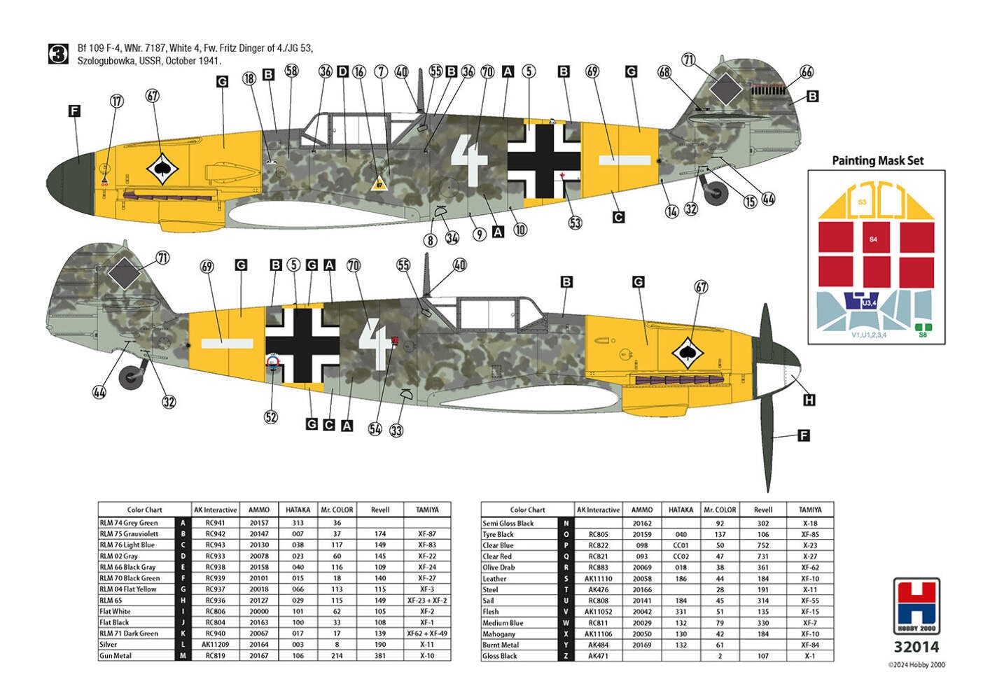Hobby 2000 32014 1:32 Messerschmitt Bf-109F-4 Early Production