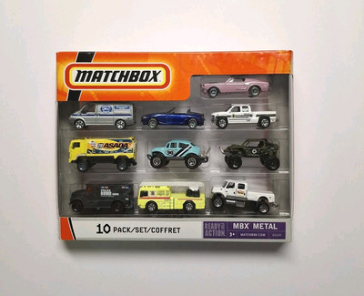 MATCHBOX 10 PACK. P7. Fire Engine, Z4, 68 Cobra, CXT, Bomb Squad, Silverado