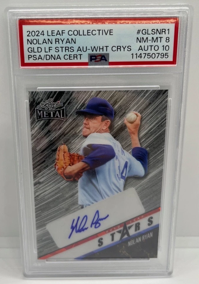 2024 Leaf Metal Nolan Ryan 2/2 PSA/DNA Auto Grade 10 Houston Astros MLB Signed - Image 2 of 3