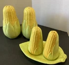 Vintage Shawnee Pottery Corn King Salt & Pepper Shakers 2 Sets of 2 USA MCM 5 Pc